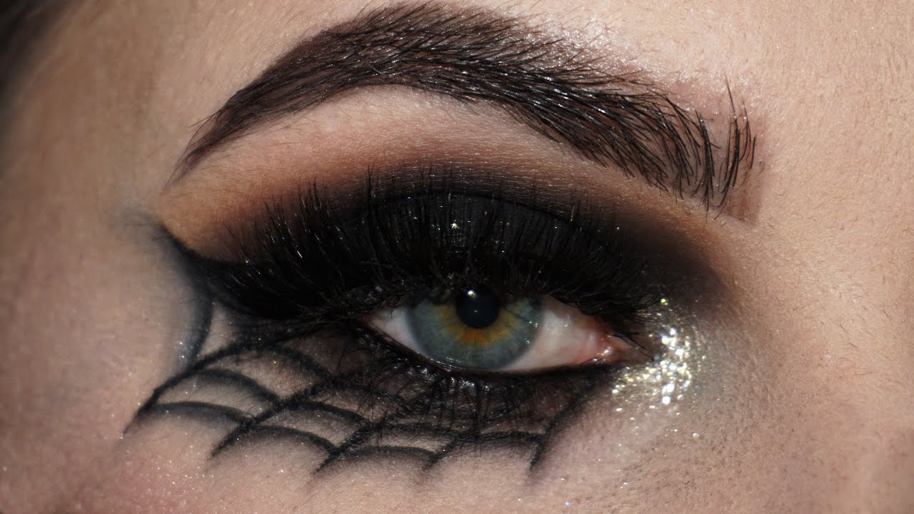 Spider Web Eye Makeup Smokey Spider Web Liner Tutorial Youtube