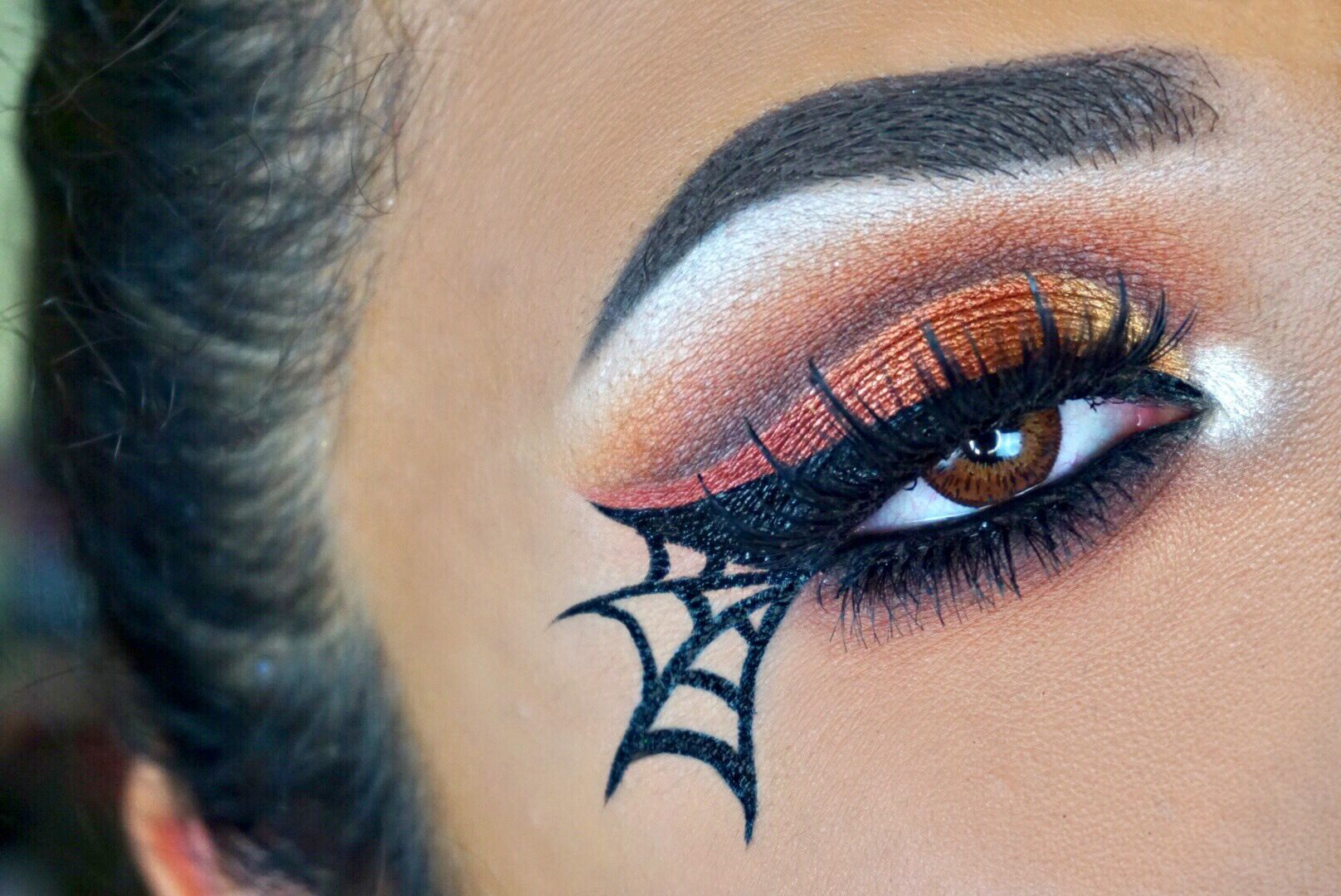 Spider Web Eye Makeup Spider Web Eye Makeup Halloween Makeup Costume Halloween Eye