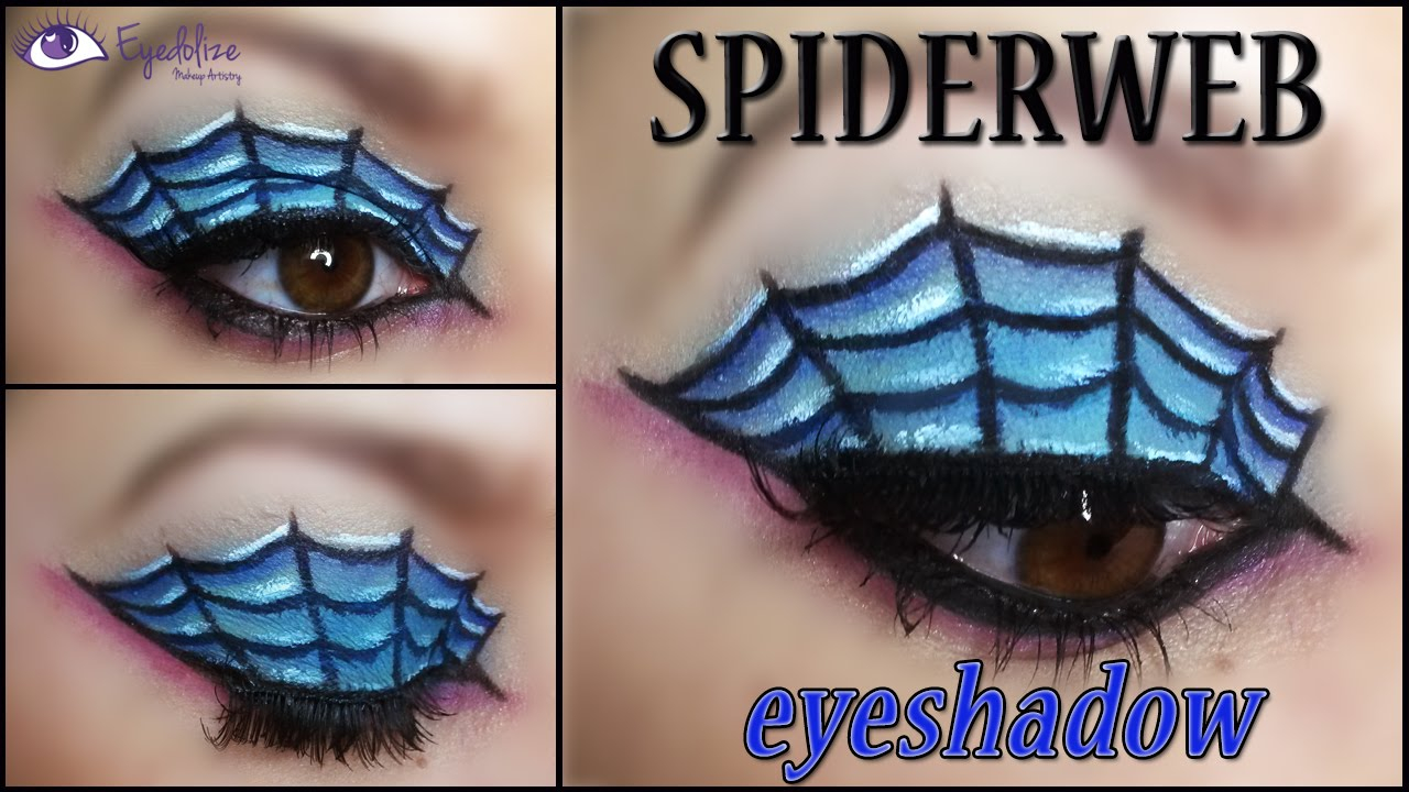 Spider Web Eye Makeup Spider Web Eyeshadow Halloween Makeup Tutorial Eyedolizemakeup