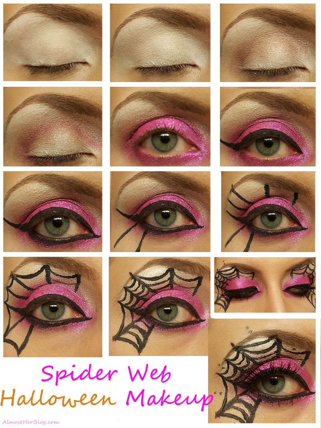Spider Web Eye Makeup Spider Web Makeup For Halloween Almostherblog Spiderweb