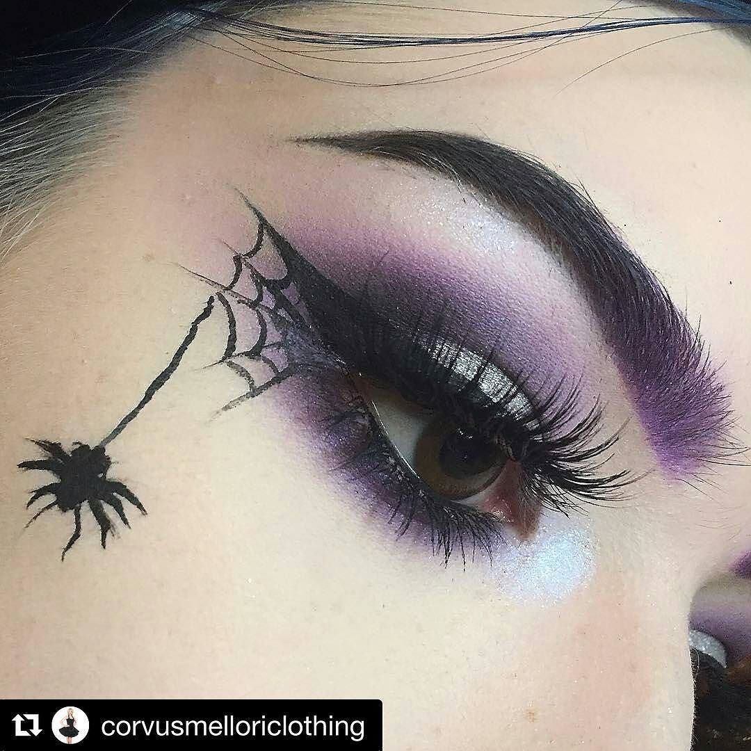 Spider Web Eye Makeup What A Fantastic Makeup Idea For Anyone Heading Out For Halloween