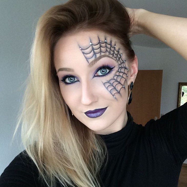 Spider Web Makeup On Eyes 21 Spider Makeup Designs Trends Ideas Design Trends Premium