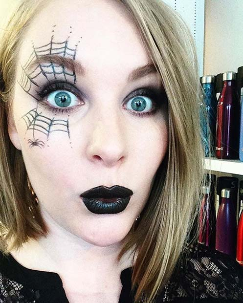 Spider Web Makeup On Eyes 23 Easy Last Minute Halloween Makeup Looks Stayglam Page 2
