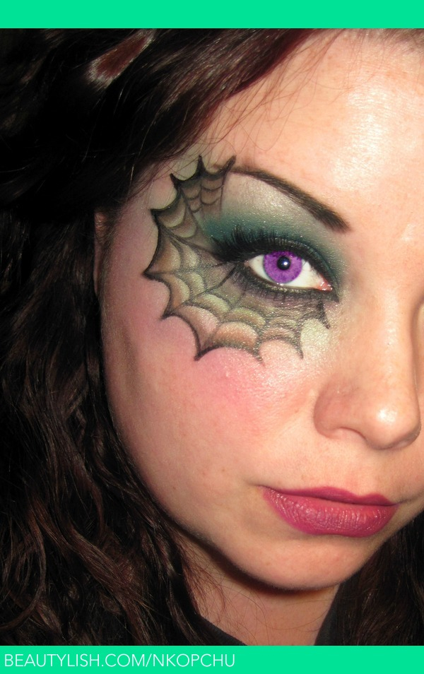 Spider Web Makeup On Eyes Spider Web Halloween Makeup Nikki Ks Makeupfrenzy Photo