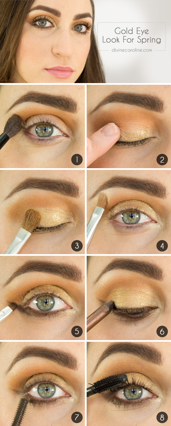 Spring Eye Makeup Gold Eyes How To Wear Metallic Makeup For Spring More