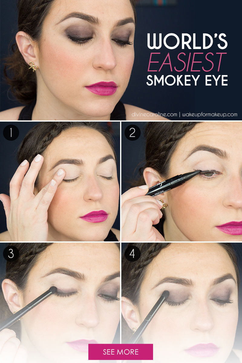 Step By Step Smokey Eye Makeup For Blue Eyes The Worlds Easiest Smokey Eye Tutorial I Promise More