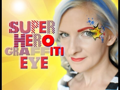 Superhero Eye Makeup Super Hero Comic Book Graffiti Eye Makeup Face Painting Tutorial