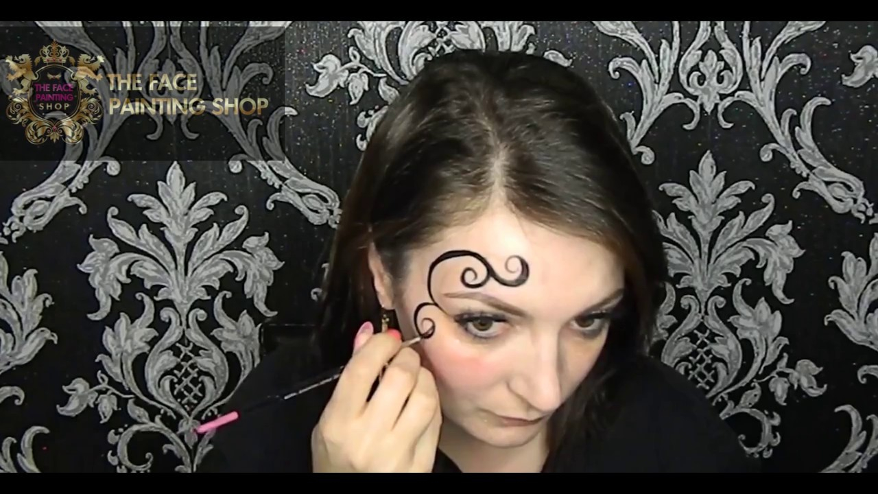 Swirl Eye Makeup Festival Swirls And Glitter Face Painting Tutorial The Face Painting Shop