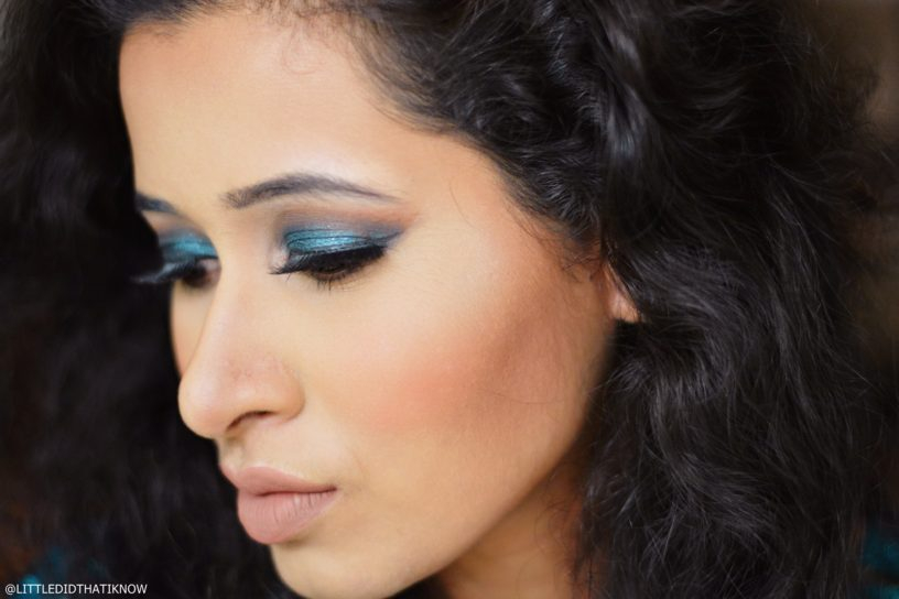 Teal Smokey Eye Makeup Greenteal Smokey Eyes With Nude Lips