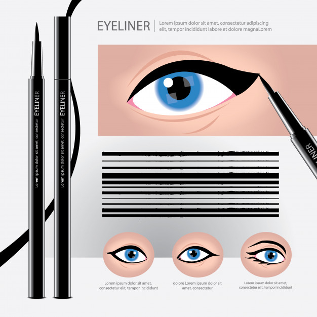 Types Of Eye Makeup Eyeliner Packaging With Types Of Eye Makeup Vector Premium Download