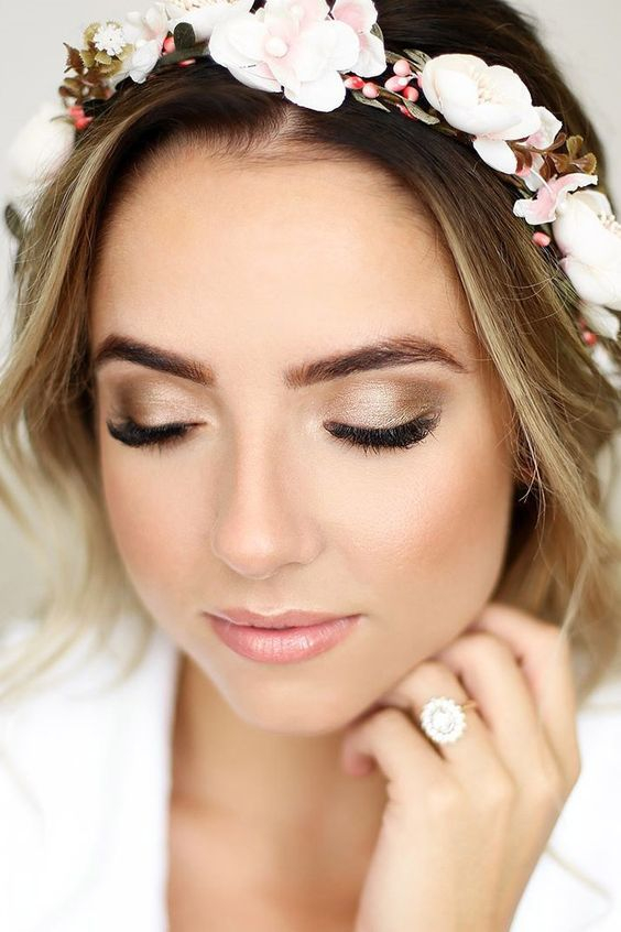 Wedding Makeup Blue Eyes Brown Hair Bridesmaid Makeup Bride Makeup Ideas Wedding Makeup For Brown Eyes