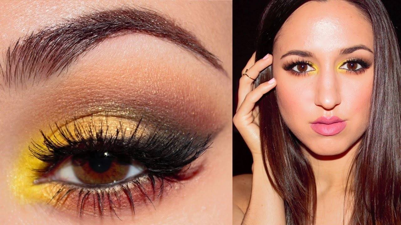 Yellow Eye Makeup Bold Yellow Gold Cat Eye Makeup Tutorial Jessica Rembish Youtube