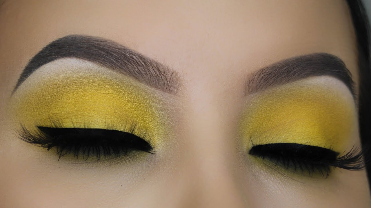 Yellow Eye Makeup Easy Yellow Makeup Tutorial Summer Inspiration Youtube